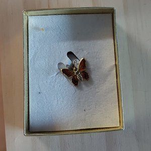 Vintage Single Butterfly Stud Earring